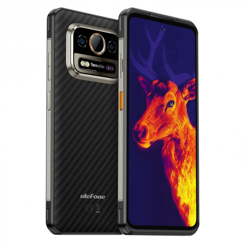  Téléphone robuste Ulefone Armor 25T, 6 Go + 256 Go, imagerie thermique, 6,78 pouces Android 14 MediaTek Helio G99 Octa Core, réseau : 4G, NFC, OTG (noir) SU584B592-013