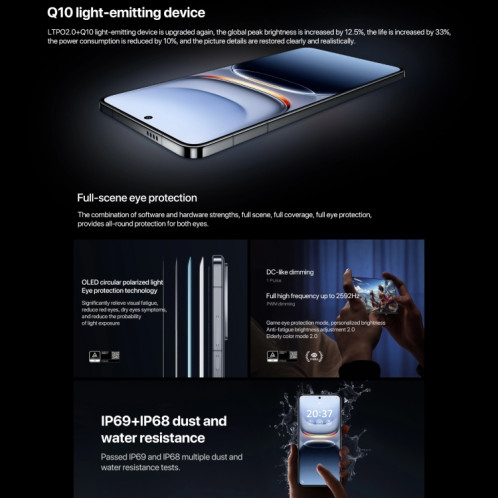 vivo iQOO 13, 16 Go + 512 Go, Face ID / Identification par empreinte digitale à l'écran, 6,82 pouces Android 15 OriginOS 5 Snapdragon 8 Elite Octa Core, OTG, NFC, Réseau : 5G, Prise en charge de Google Play (Noir) SV834B1128-014
