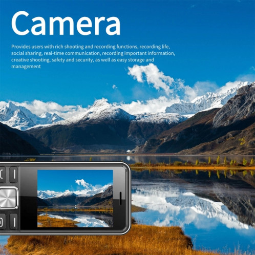 S5630, 2,8 pouces, 3000 mAh, 21 touches, prise en charge Bluetooth, lampe de poche, GSM, Quad SIM (noir) SH850B1620-016