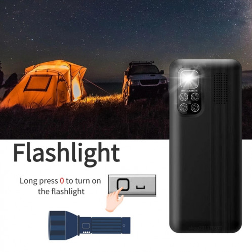 S5630, 2,8 pouces, 3000 mAh, 21 touches, prise en charge Bluetooth, lampe de poche, GSM, Quad SIM (noir) SH850B1620-016