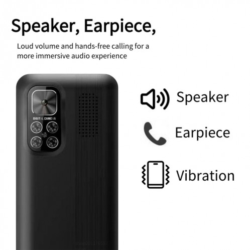 S5630, 2,8 pouces, 3000 mAh, 21 touches, prise en charge Bluetooth, lampe de poche, GSM, Quad SIM (noir) SH850B1620-016