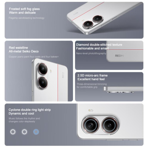 Xiaomi REDMI Turbo 4, 16 Go + 256 Go, 6,67 pouces Xiaomi HyperOS 2 Dimensity 8400-Ultra Octa Core 3,0 GHz, NFC, Réseau : 5G (Bleu) SX992L287-015