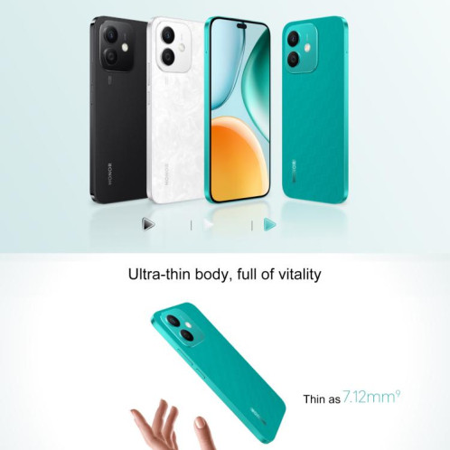 Honor Play9T Pro, 12 Go + 256 Go, écran empreinte digitale, 6,7 pouces MagicOS 8.0 Android 14.0 Dimensity 6080 Octa Core, réseau : 5G, OTG (noir) SH996B1900-09