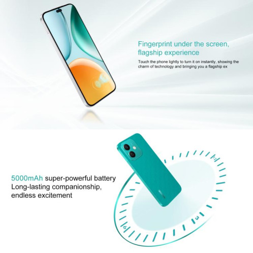 Honor Play9T Pro, 12 Go + 256 Go, écran empreinte digitale, 6,7 pouces MagicOS 8.0 Android 14.0 Dimensity 6080 Octa Core, réseau : 5G, OTG (vert) SH996G1304-09