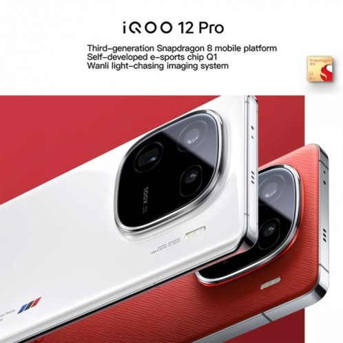 vivo iQOO 12 Pro, triple caméra arrière, 16 Go + 256 Go, identification faciale/identification par empreinte digitale, 6,78 pouces Android 14 OriginOS 4 Snapdragon 8 Gen 3 Octa Core, OTG, NFC, réseau : 5G, prise en SV505W67-015