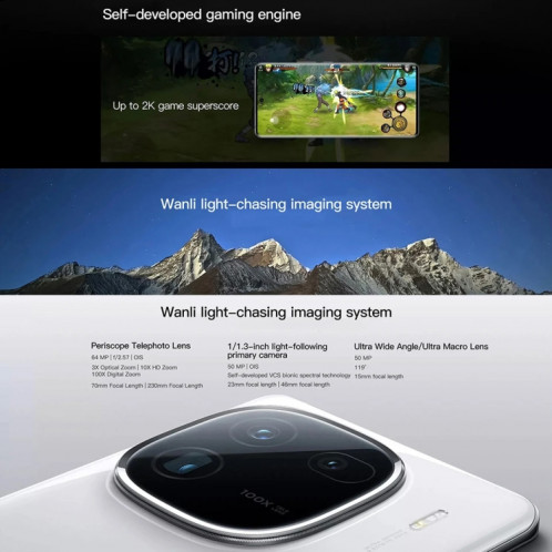vivo iQOO 12 Pro, triple caméra arrière, 16 Go + 256 Go, identification faciale/identification par empreinte digitale, 6,78 pouces Android 14 OriginOS 4 Snapdragon 8 Gen 3 Octa Core, OTG, NFC, réseau : 5G, prise en SV505W67-015