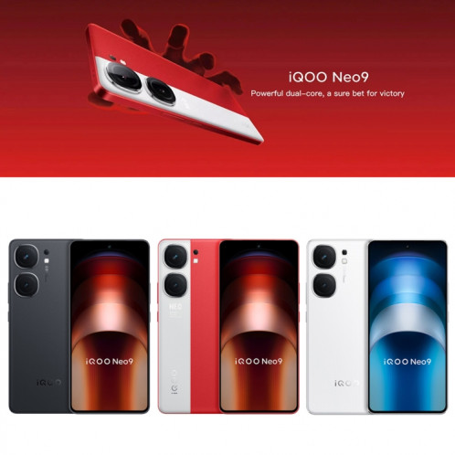vivo iQOO Neo9, double caméra arrière, 16 Go + 1 To, identification faciale/identification par empreinte digitale, 6,78 pouces Android 14 OriginOS 4 Snapdragon 8 Gen 2 Octa Core, OTG, NFC, réseau : 5G, prise en charge SV508L1414-015