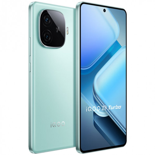vivo iQOO Z9 Turbo, double caméra arrière, 16 Go + 256 Go, identification par empreinte digitale sur écran Face ID, 6,78 pouces Android 14.0 OriginOS 4 Snapdragon 8s Gen 3 Octa Core 3,0 GHz, OTG, NFC, réseau : 5G, SV25MG246-010