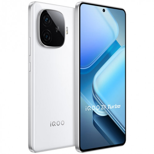 vivo iQOO Z9 Turbo, deux caméras arrière, 16 Go + 512 Go, identification par empreinte digitale sur écran Face ID, 6,78 pouces Android 14.0 OriginOS 4 Snapdragon 8s Gen 3 Octa Core 3,0 GHz, OTG, NFC, réseau : 5G, SV526W1379-010