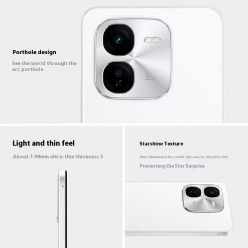 vivo iQOO Z9x, double caméra arrière, 8 Go + 128 Go, identification par empreinte digitale sur écran Face ID, 6,72 pouces Android 14.0 OriginOS 4 Snapdragon 6 Gen 1 Octa Core 2,2 GHz, OTG, réseau : 5G, prise en SV527B1301-017