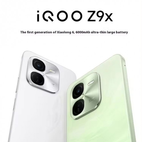 vivo iQOO Z9x, double caméra arrière, 8 Go + 256 Go, identification par empreinte digitale sur écran Face ID, 6,72 pouces Android 14.0 OriginOS 4 Snapdragon 6 Gen 1 Octa Core 2,2 GHz, OTG, réseau : 5G, prise en SV528B312-017