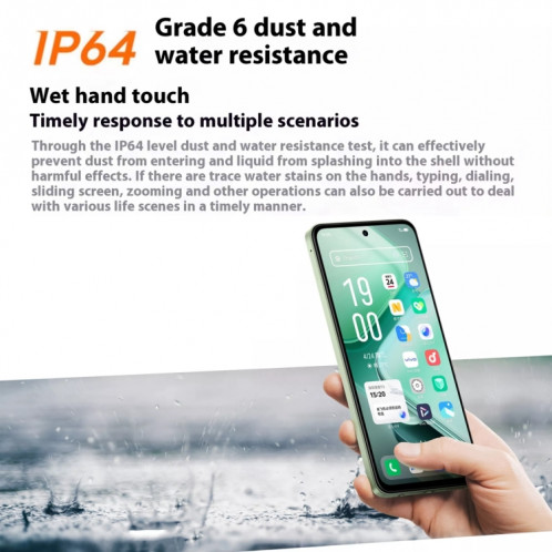 vivo iQOO Z9x, double caméra arrière, 8 Go + 256 Go, identification par empreinte digitale sur écran Face ID, 6,72 pouces Android 14.0 OriginOS 4 Snapdragon 6 Gen 1 Octa Core 2,2 GHz, OTG, réseau : 5G, prise en SV528B312-017