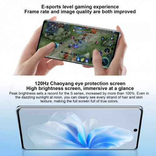 vivo S18, double caméra arrière, 12 Go + 256 Go, identification par empreinte digitale sur écran Face ID, 6,78 pouces Android 14.0 OriginOS 4 Snapdragon 7 Gen 3 Octa Core 2,63 GHz, OTG, NFC, réseau : 5G, prise en SV531B636-014