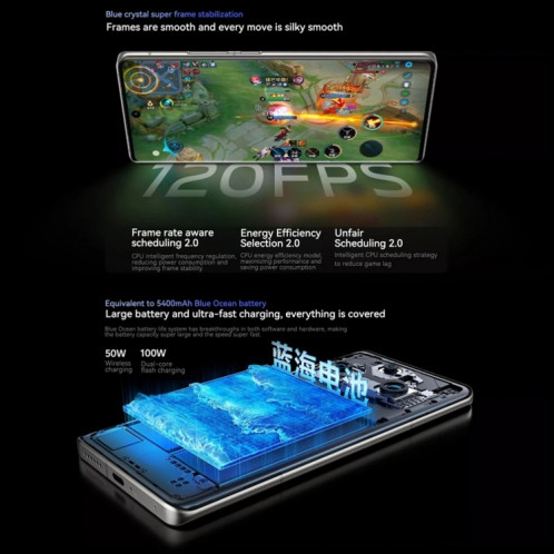vivo X100s Pro, triple caméra arrière, 16 Go + 1 To, identification faciale/identification par empreinte digitale, 6,78 pouces Android 14 OriginOS 4 Dimensity 9300+ Octa Core, OTG, NFC, réseau : 5G, prise en charge SV546W403-014
