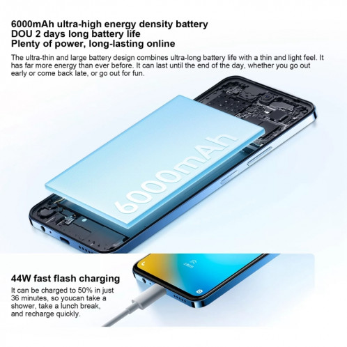 vivo Y200i, double caméra arrière, 12 Go + 512 Go, identification par empreinte digitale sur écran Face ID, 6,72 pouces Android 14.0 OriginOS 4 Snapdragon 4 Gen 2 Octa Core 2,2 GHz, OTG, réseau : 5G, prise en charge SV558L1025-09