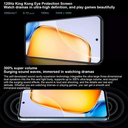 vivo Y200t, double caméra arrière, 8 Go + 128 Go, écran Face ID, identification par empreinte digitale, 6,72 pouces Android 14.0 OriginOS 4 Snapdragon 6 Gen 1 Octa Core 2,2 GHz, OTG, réseau : 5G, prise en charge de SV59DG394-010