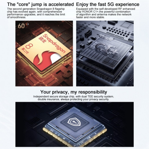 Honor Magic Vs3, 12 Go + 512 Go, identification par empreinte digitale latérale 7,92 pouces + 6,43 pouces MagicOS 8.0.1 Snapdragon 8 Gen 2 Octa Core, réseau : 5G, OTG, NFC (noir) SH579B1971-011