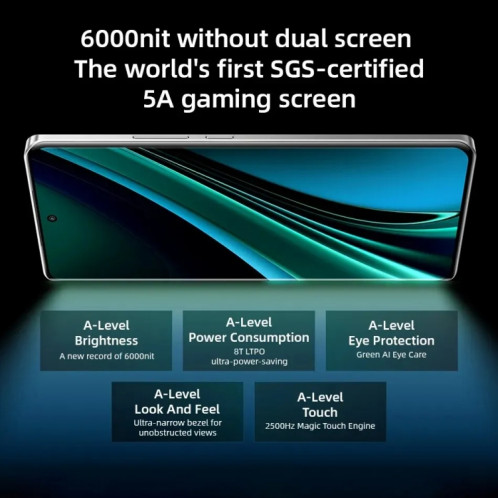 Realme GT Neo6 SE, 12 Go + 256 Go, 6,78 pouces Realme UI 5.0 Snapdragon 7+ Octa Core, NFC, Réseau : 5G, Prise en charge de Google Play (Argent) SR586S412-09