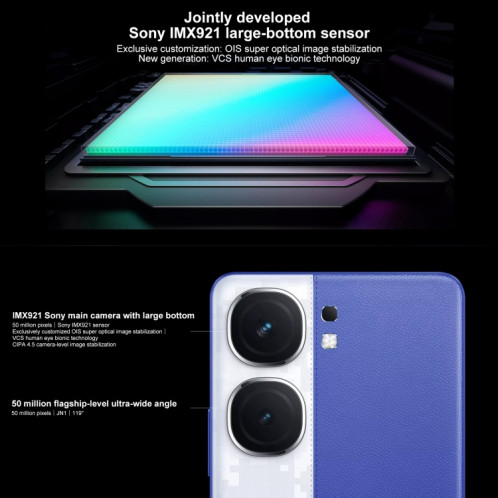vivo iQOO Neo9S Pro+, 16 Go + 512 Go, identification faciale et identification par empreinte digitale 3D par ultrasons, 6,78 pouces Android 14 OriginOS 4 Snapdragon 8 Gen 3 Octa Core 2,63 GHz, OTG, NFC, réseau : 5G, SV597B1766-010