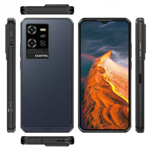  Téléphone robuste Oukitel WP50 5G, 4 Go + 256 Go, 6,6 pouces Android 14.0 MediaTek Dimensity 6100+ Octa-core 3,0 GHz, NFC, OTG, Réseau : 5G (Bleu) SO606L660-016