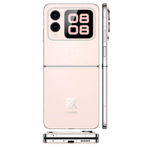 Huawei nova Flip, 12 Go + 512 Go, identification par empreinte digitale latérale, 6,94 pouces + 2,14 pouces HarmonyOS 4.2 Octa Core, NFC, OTG, ne prend pas en charge Google Play (rose) SH612F58-013