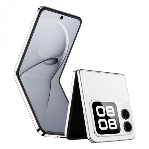 Huawei nova Flip, 12 Go + 512 Go, identification par empreinte digitale latérale, 6,94 pouces + 2,14 pouces HarmonyOS 4.2 Octa Core, NFC, OTG, ne prend pas en charge Google Play (blanc) SH612W897-013