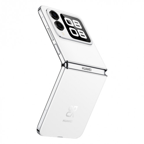 Huawei nova Flip, 12 Go + 512 Go, identification par empreinte digitale latérale, 6,94 pouces + 2,14 pouces HarmonyOS 4.2 Octa Core, NFC, OTG, ne prend pas en charge Google Play (blanc) SH612W897-013