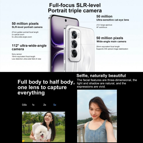 Téléphone OPPO Reno12 AI, 12 Go + 512 Go, écran empreinte digitale, 6,7 pouces ColorOS 14.1 Dimensity 8250 Octa Core jusqu'à 3,1 GHz, NFC, OTG, réseau : 5G (rose) SO617F1928-013
