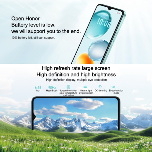 Honor Play9C 5G, 6 Go + 128 Go, lecteur d'empreintes digitales latéral, 6,56 pouces MagicOS 8.0 Dimensity 6100+ Octa Core, réseau : 5G, OTG, ne prend pas en charge Google Play (bleu) SH626L1446-07