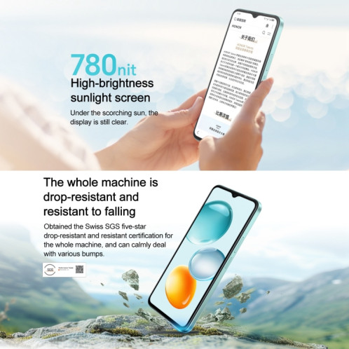 Honor Play9C 5G, 6 Go + 128 Go, lecteur d'empreintes digitales latéral, 6,56 pouces MagicOS 8.0 Dimensity 6100+ Octa Core, réseau : 5G, OTG, ne prend pas en charge Google Play (bleu) SH626L1446-07