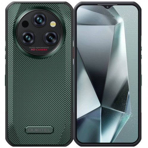  Téléphone robuste Oukitel WP35 5G, 8 Go + 256 Go, identification par empreinte digitale IP68/IP69K, 11000 mAh, 6,6 pouces MediaTek Dimensity 6100+ Octa Core, NFC, OTG, réseau : 5G (vert) SO735G1889-014