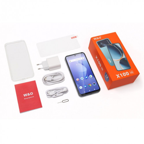 Téléphone de marque, W&O X100, 3 Go + 32 Go, 6,528 pouces Android 10 Mediatek MT6739 Quad Core, réseau : 4G (vert) SH877G988-09