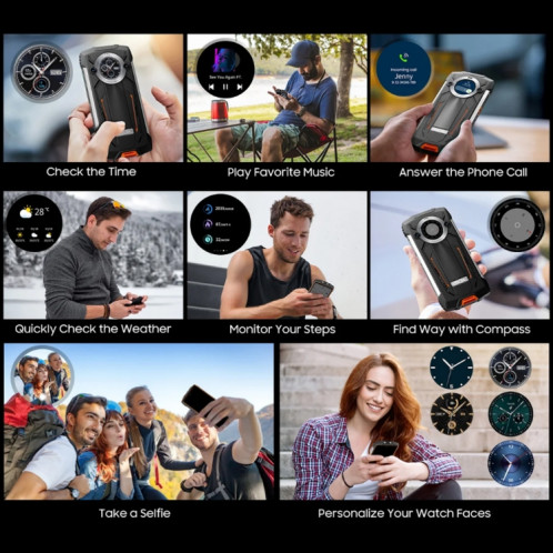  Blackview Oscal PILOT 2, IP68/IP69K/MIL-STD-810H, 6,5 pouces Android 14 MediaTek MT6789 Octa Core, réseau : 4G, OTG, NFC (Orange) SH904E557-035