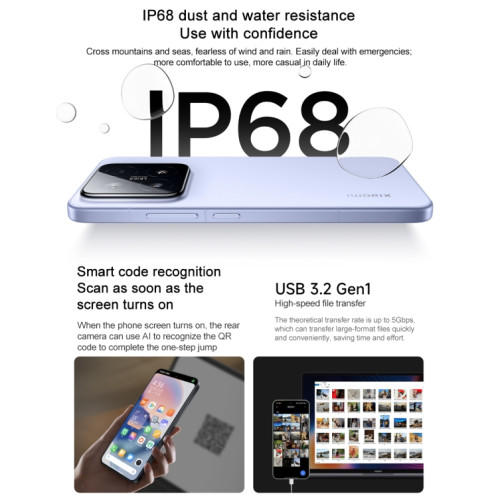 Xiaomi 15, 12 Go + 256 Go, 6,36 pouces Xiaomi HyperOS 2 Snapdragon 8 Elite Octa Core 3 nm jusqu'à 4,32 GHz, NFC, Réseau : 5G (Blanc) SX910W1131-022