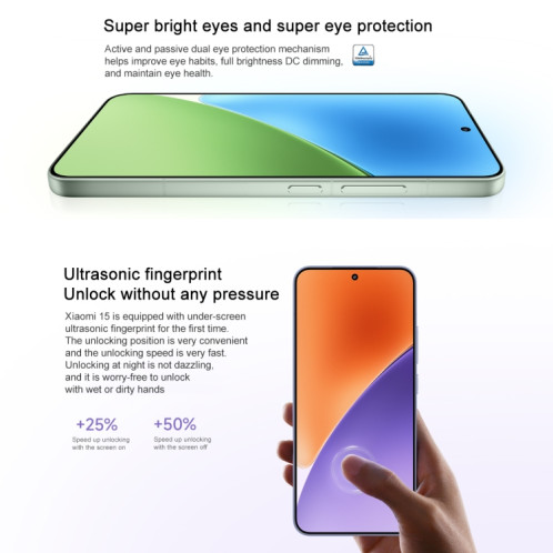 Xiaomi 15, 12 Go + 256 Go, 6,36 pouces Xiaomi HyperOS 2 Snapdragon 8 Elite Octa Core 3 nm jusqu'à 4,32 GHz, NFC, Réseau : 5G (Argent) SX910S1030-022