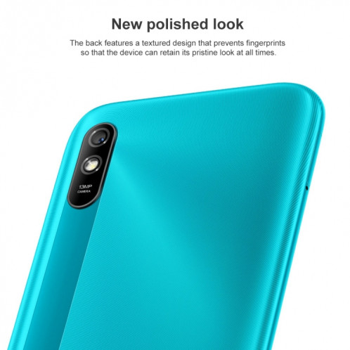 Xiaomi Redmi 9A, 4 Go + 64 Go, Batterie 5000 mAh, identification faciale, 6,53 pouces MIUI 12 MTK Helio G25 Octa Core jusqu'à 2,0 GHz, réseau : 4G, double SIM, prise en charge de Google Play (noir) SX675B1918-015