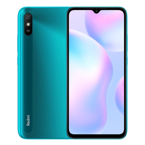 Xiaomi Redmi 9A, 4 Go + 64 Go, Batterie 5000 mAh, identification faciale, 6,53 pouces MIUI 12 MTK Helio G25 Octa Core jusqu'à 2,0 GHz, réseau : 4G, double SIM, prise en charge de Google Play (Green Lake) SX75GL796-015