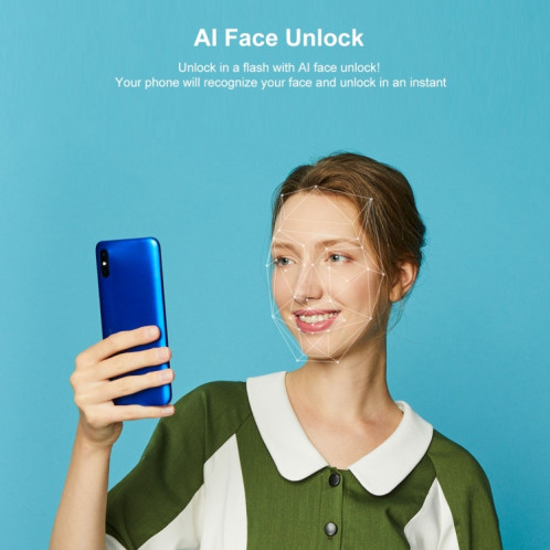 Xiaomi Redmi 9A, 4 Go + 64 Go, Batterie 5000 mAh, identification faciale, 6,53 pouces MIUI 12 MTK Helio G25 Octa Core jusqu'à 2,0 GHz, réseau : 4G, double SIM, prise en charge de Google Play (bleu) SX675L1591-015