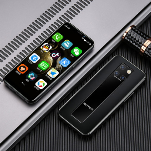 SOYES S10H, 3 Go + 32 Go, Identification du visage, 3,46 pouces Android 9.0 MTK6739CW Quad Core jusqu'à 1,28 GHz, Double SIM, Bluetooth, WiFi, GPS, Réseau: 4G (Noir) SH745B367-010