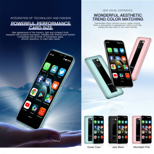 SOYES S10H, 3 Go + 32 Go, Identification du visage, 3,46 pouces Android 9.0 MTK6739CW Quad Core jusqu'à 1,28 GHz, Double SIM, Bluetooth, WiFi, GPS, Réseau: 4G (Noir) SH745B367-010