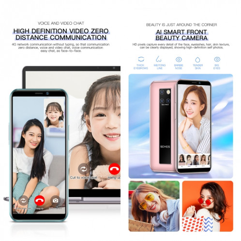 SOYES S10H, 3 Go + 32 Go, Identification du visage, 3,46 pouces Android 9.0 MTK6739CW Quad Core jusqu'à 1,28 GHz, Double SIM, Bluetooth, WiFi, GPS, Réseau: 4G (Noir) SH745B367-010