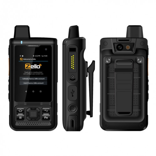 Téléphone robuste UNIWA B8000, 1 Go + 8 Go, IP68 étanche à la poussière antichoc, 4000mAh, 2,4 pouces Android 8.1 MTK6739 Quad Core, réseau: 4G, PTT, OTG, SOS (noir) SU748B1375-08