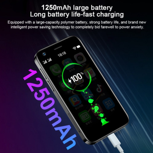 SOYES XS12, MERVEILLE+MERVEILLE, Reconnaissance faciale, 3,0 pouces Android 9.0 MTK6737M Quad Core jusqu'à 1,1 GHz, Bluetooth, WiFi, FM, Réseau : 4G, Dual SIM (Noir) SS905B563-015