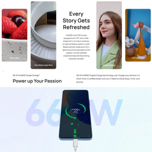 Huawei Nova SE CHG ILN-AL00, appareil photo 108MP, 8 Go + 256 Go, version chinoise, Caméras arrière quadruples, identification d'empreintes digitales latérales, 6,78 pouces HarmonyOS 2.0.1 Qualcomm Snapdragon 680 Octa SH040W831-07