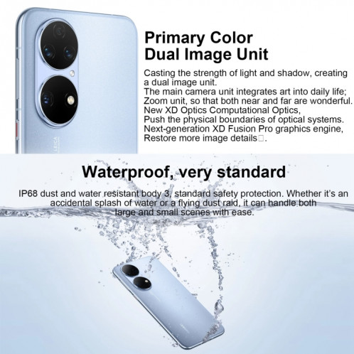 Huawei P50E 4G ABR-AL60, HarmonyOS 2, appareil photo 50MP, 8 Go + 256 Go, version chinoise, Caméras arrière triple, batterie 4100 mAh, identification d'empreintes digitales à l'écran, 6,5 pouces Snapdragon 778G 4G SH044B373-07