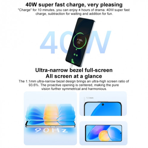 Honor Play6T Pro 5G TFY-AN40, 8 Go + 128 Go, version chinoise, Double caméra arrière, identification d'empreintes digitales latérales, batterie 4000 mAh, 6,7 pouces Magic UI 5.0 (Android 11) MediaTek Dimensity 810 SH104B1218-07