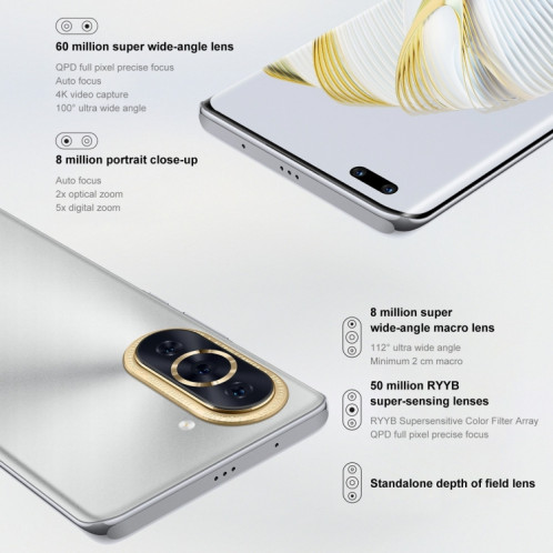 Huawei nova 10 Pro 4G GLA-AL00, 256 Go, caméra frontale 60MP, version Chine, Triple caméra arrière + double caméra frontale, identification d'empreintes digitales à l'écran, 6,78 pouces HarmonyOS 2 Qualcomm SH197G1054-07