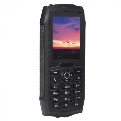 Téléphone robuste Rugtel R1C, IP68 étanche à la poussière antichoc, 2,4 pouces, MTK6261D, batterie 2000 mAh, SOS, FM, double SIM (noir) SR303B1763-014