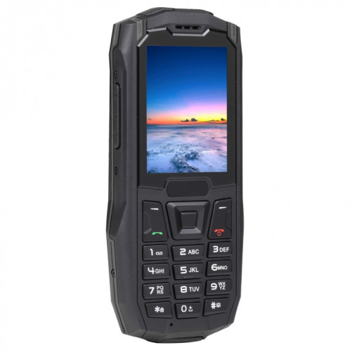 Téléphone robuste Rugtel R2C, IP68 étanche à la poussière antichoc, 2,4 pouces, MTK6261D, batterie 2500 mAh, SOS, FM, double SIM (noir) SR305B1479-014
