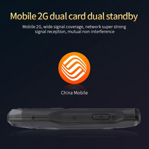 Téléphone robuste Rugtel R2C, IP68 étanche à la poussière antichoc, 2,4 pouces, MTK6261D, batterie 2500 mAh, SOS, FM, double SIM (noir) SR305B1479-014